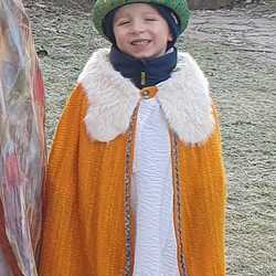 Der jüngste Sternsinger aus Lassing - dieses Jahr schon zum 2. Mal dabei
